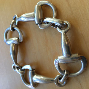 Stirrup Sterling Silver 8" Bracelet - 61.4g